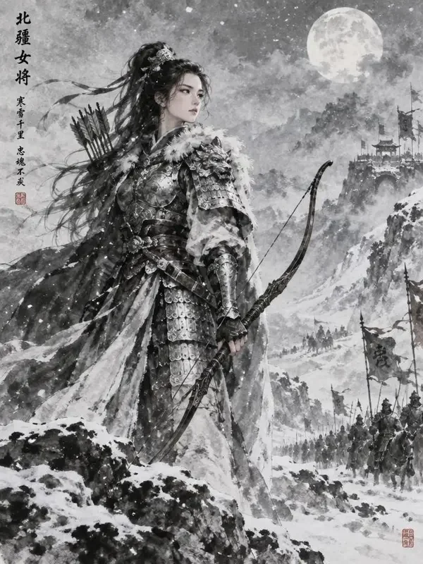 黄果短剧 古风短剧《雪满弓刀》封面剧照