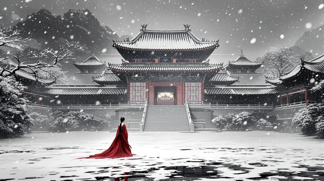黄果短剧 首屏推荐《雪满弓刀》古风水墨剧照